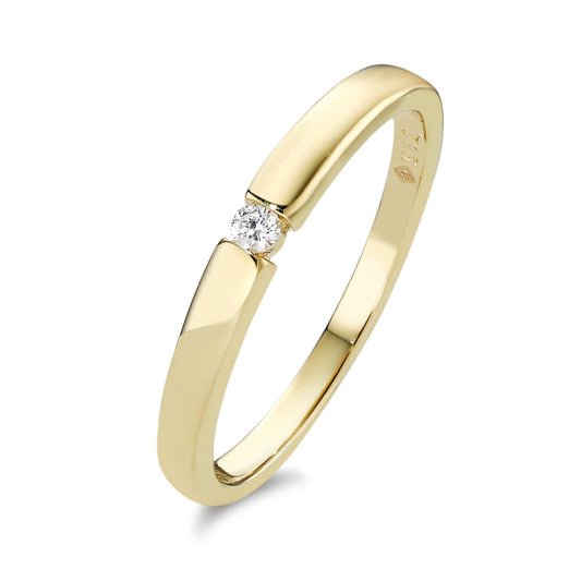 Solitaire ring 14k Yellow Gold Diamond 0.03 ct, w-si