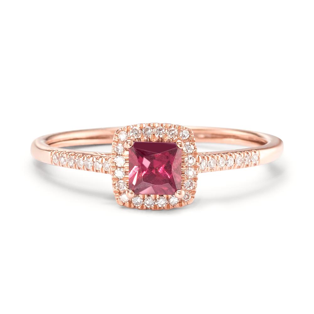 Ring 14k Red Gold Rhodolite