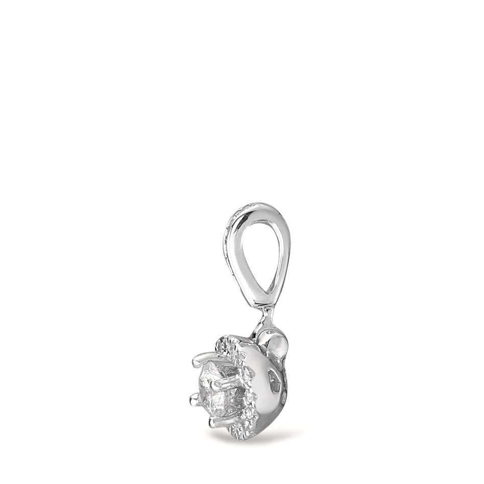 Pendant 18k White Gold Diamond 0.16 ct, w-si Ø5.5 mm