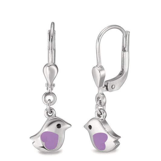 Drop Earrings Silver Rhodium plated Bird