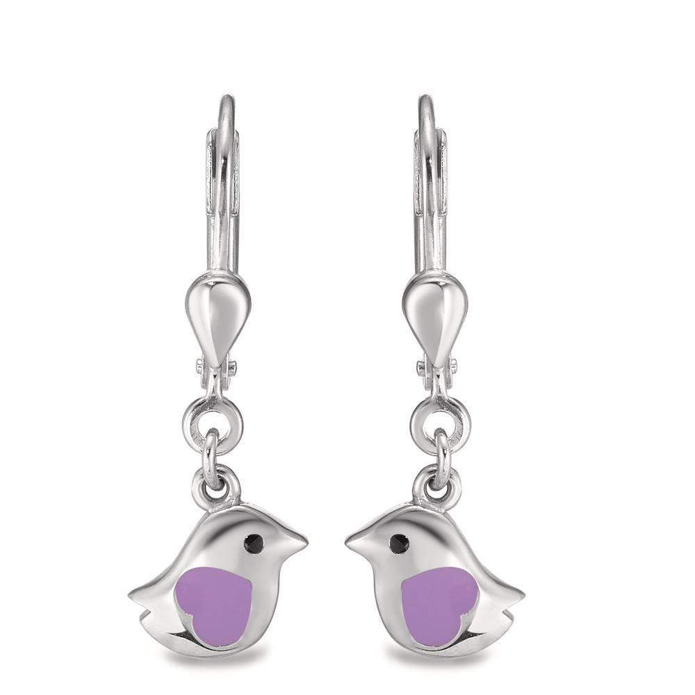 Drop Earrings Silver Rhodium plated Bird