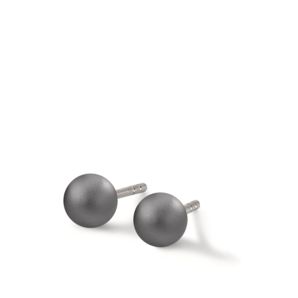 Stud earrings Stainless steel, Aluminum Ø5 mm