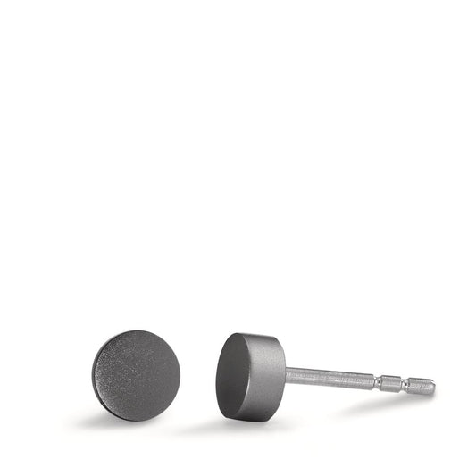 Stud earrings Stainless steel, Aluminum Ø5 mm