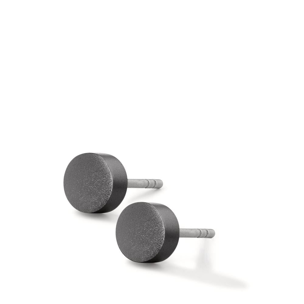 Stud earrings Stainless steel, Aluminum Ø5 mm