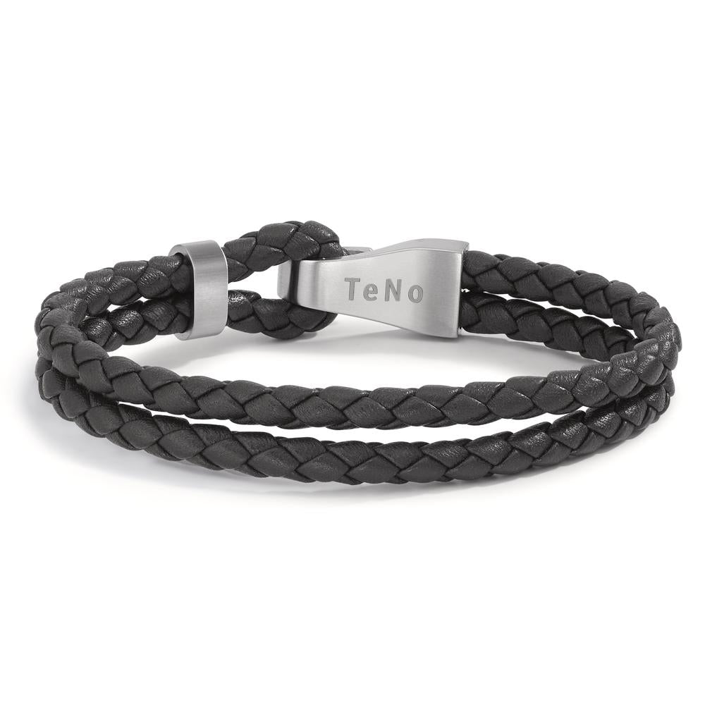 Bracelet Stainless steel, Leather 21 cm