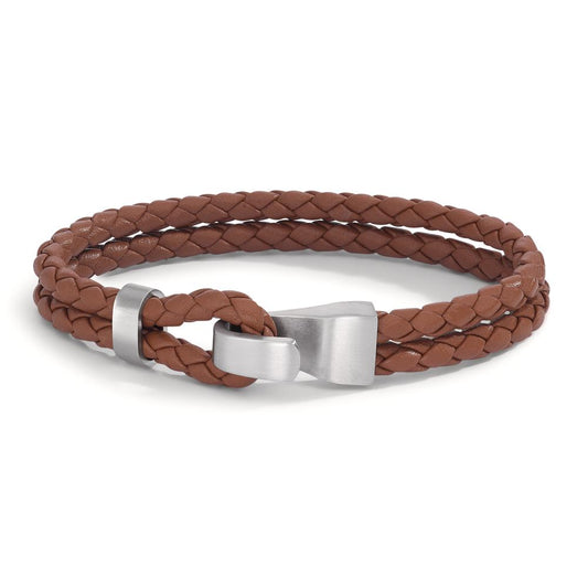 Bracelet Stainless steel, Leather 21 cm