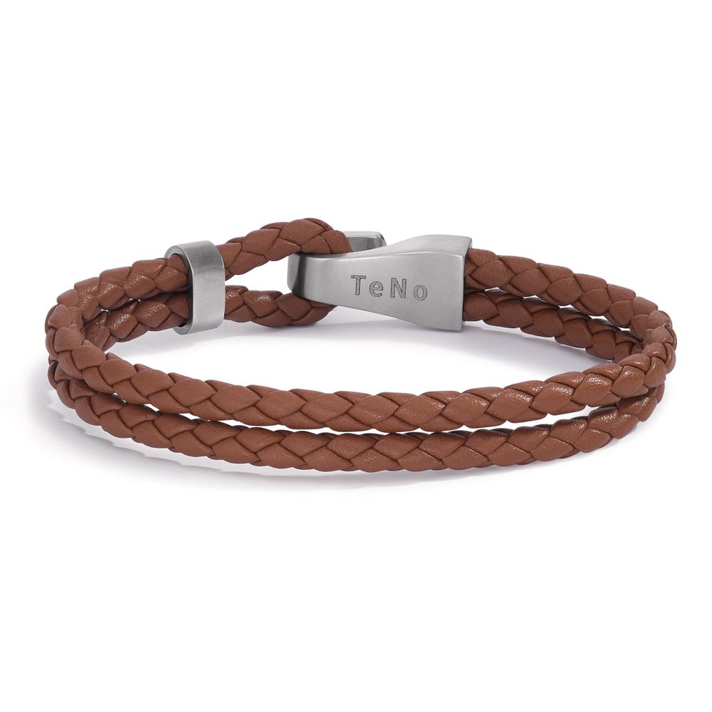 Bracelet Stainless steel, Leather 21 cm