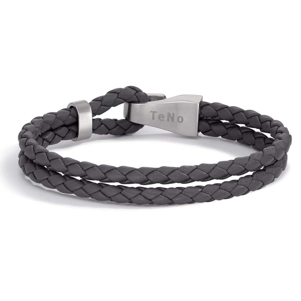 Bracelet Stainless steel, Leather 21 cm