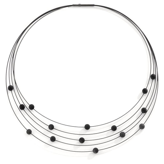 Necklace Stainless steel, Carbon 45 cm