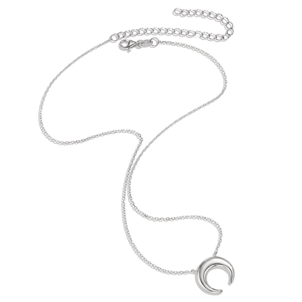 Necklace Silver Rhodium plated Moon 40-45 cm