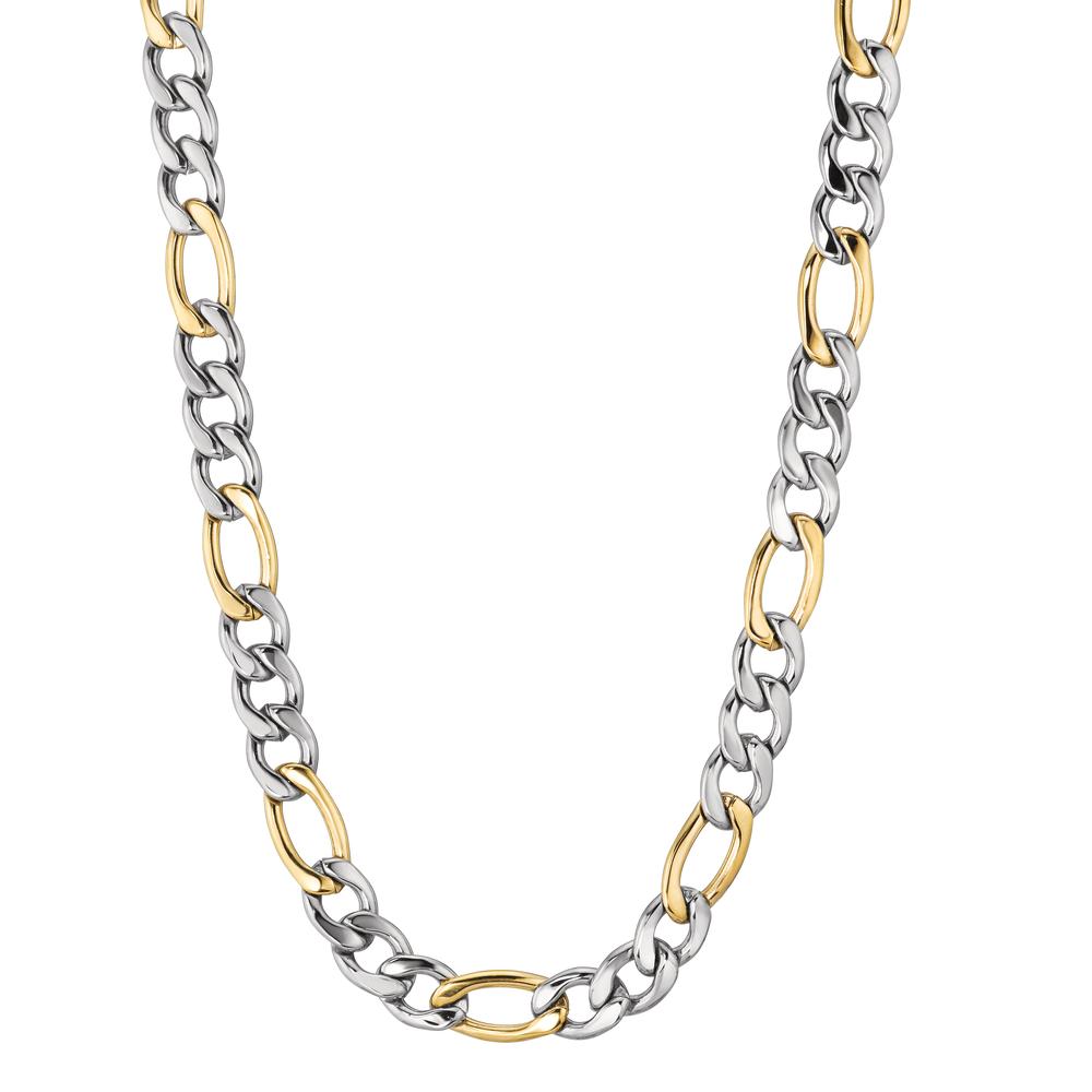 Necklace Stainless steel Yellow Bicolor 42 cm