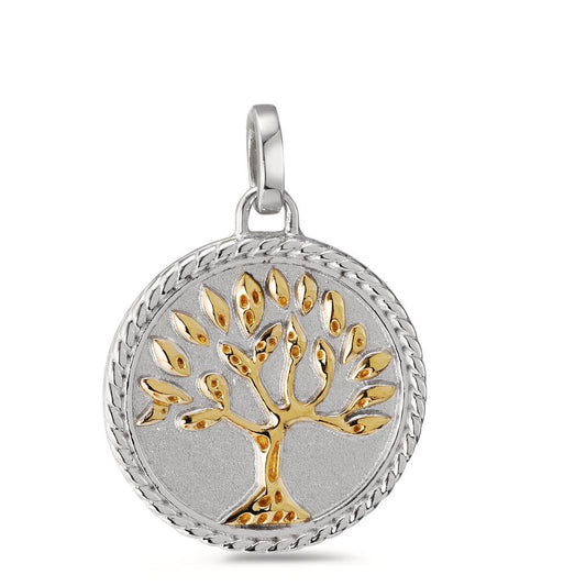 Pendant Silver Yellow Bicolor Tree Of Life Ø20 mm