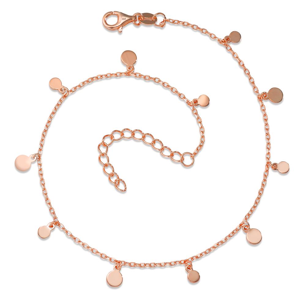 Anklet Silver Rose Gold plated 24-27 cm