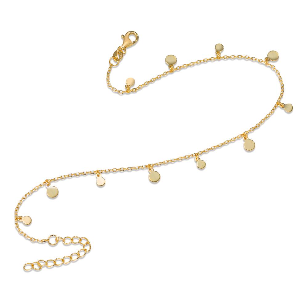 Anklet Silver Yellow Gold plated 24-27 cm