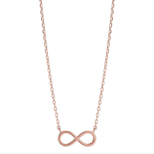 Necklace Silver Rose Gold plated Infinity 39-44 cm