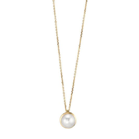 Necklace 18k Yellow Gold Freshwater pearl 42 cm