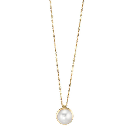 Necklace 18k Yellow Gold Freshwater pearl 42 cm