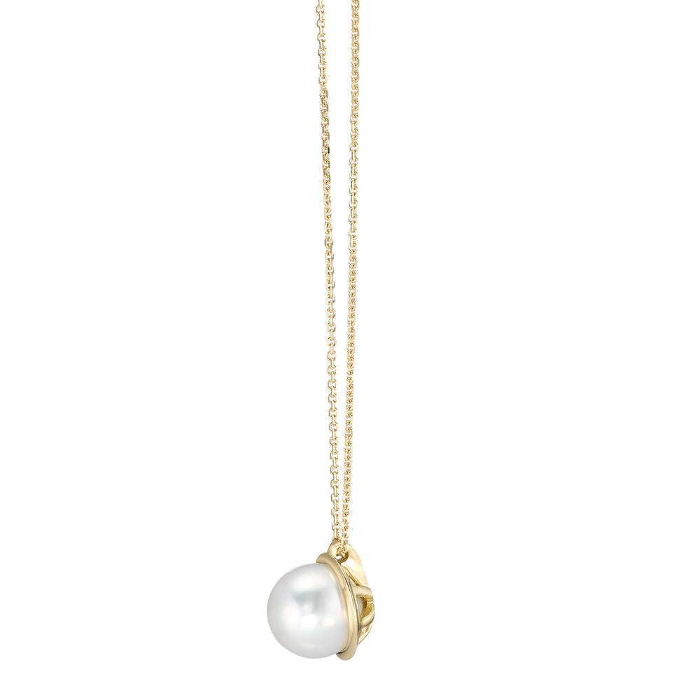 Necklace 18k Yellow Gold Freshwater pearl 42 cm