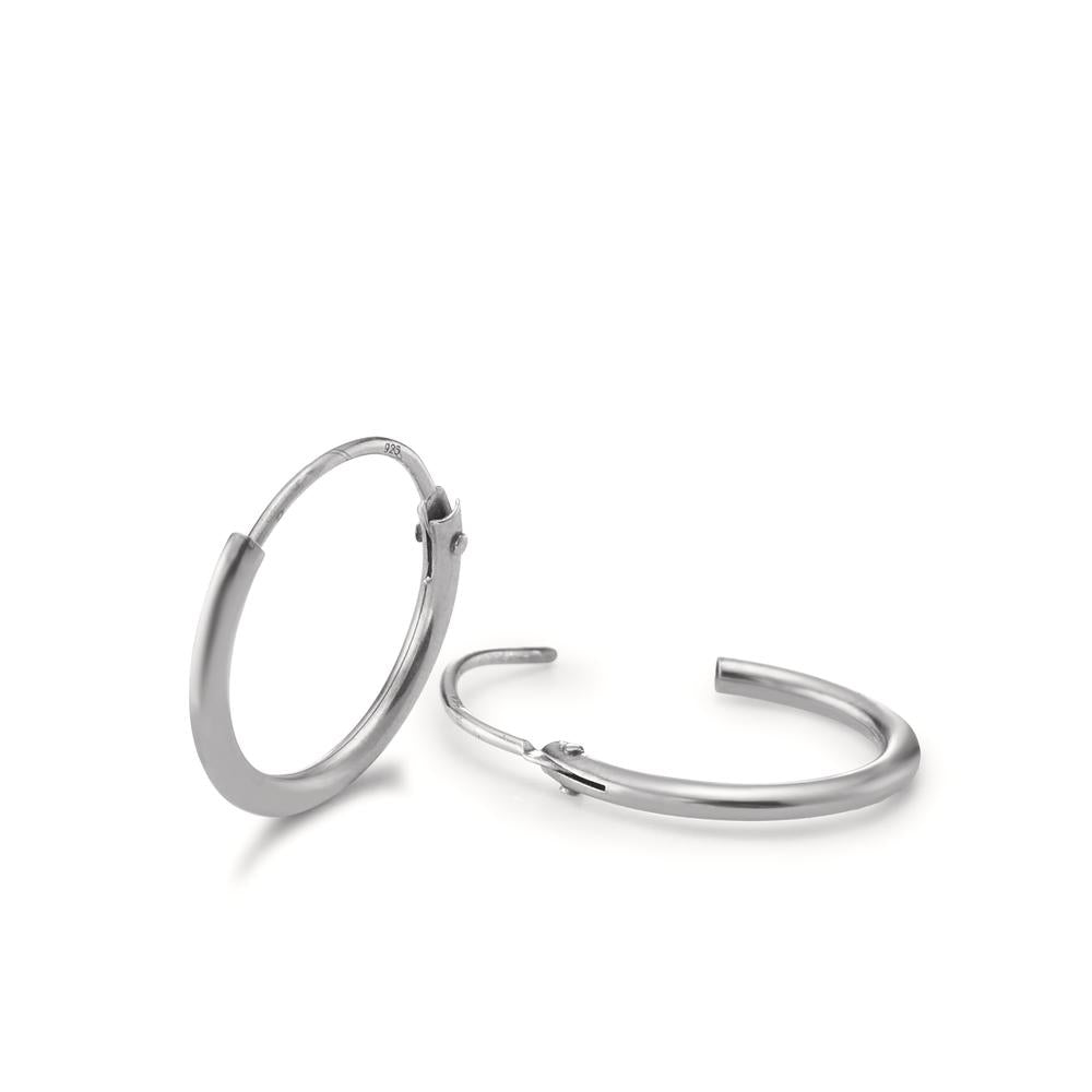 Hoop earrings Silver Rhodium plated