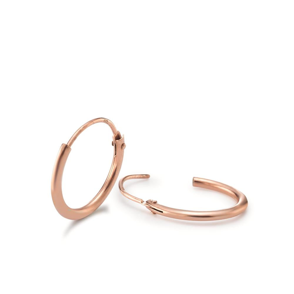 Hoop earrings Silver Rose Gold plated