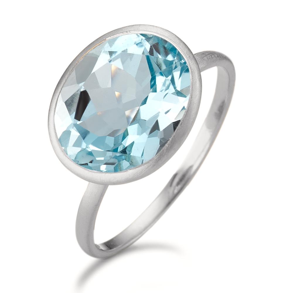 Ring Silver Topaz Blue Rhodium plated