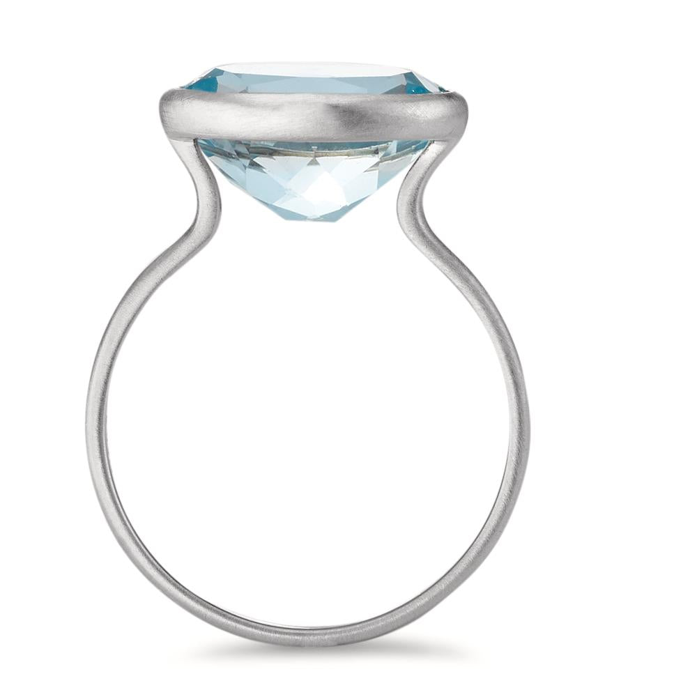 Ring Silver Topaz Blue Rhodium plated