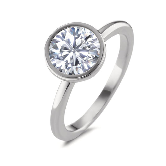 Ring Stainless steel Zirconia White Ø9.5 mm