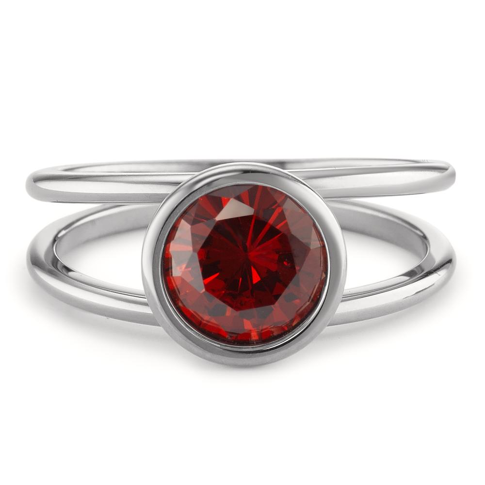 Ring Stainless steel Zirconia Bordeaux Ø9.5 mm