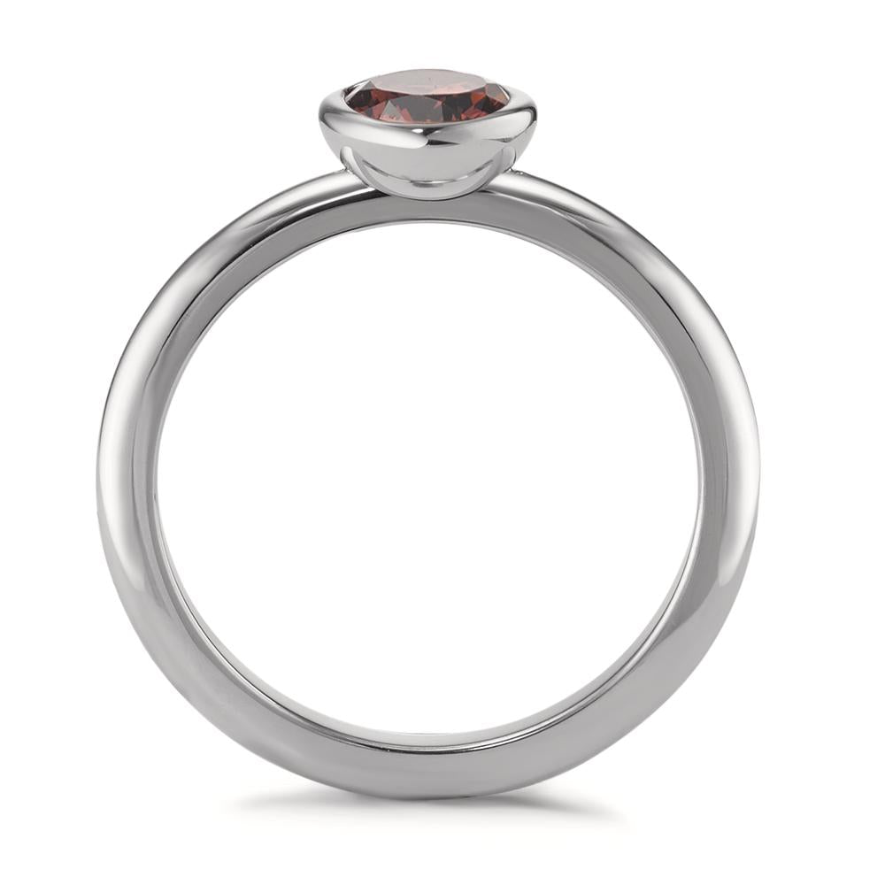 Ring Stainless steel Zirconia Rosé Ø7 mm