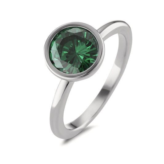 Ring Stainless steel Zirconia Green Ø9.5 mm