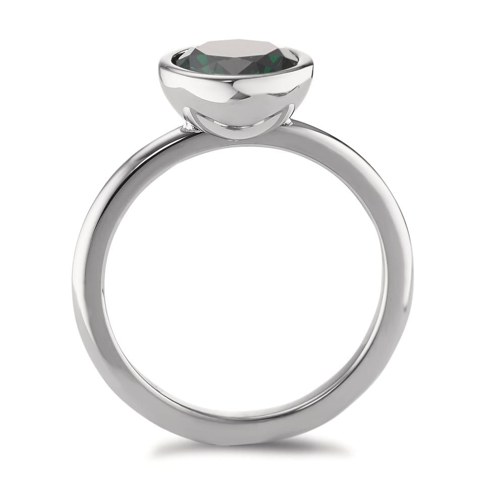 Ring Stainless steel Zirconia Green Ø9.5 mm