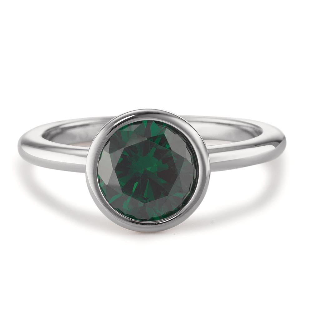 Ring Stainless steel Zirconia Green Ø9.5 mm