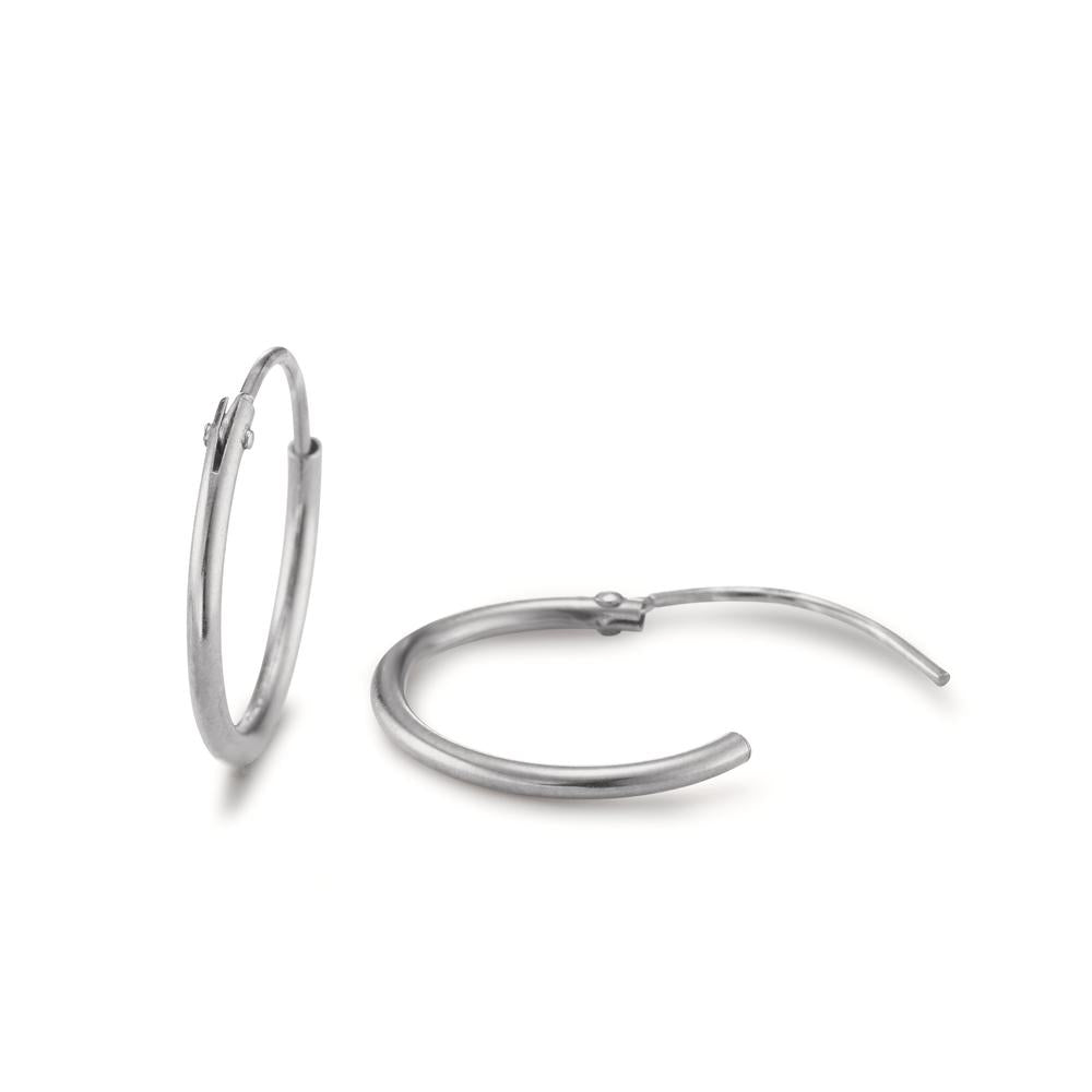 Hoop earrings Silver Rhodium plated