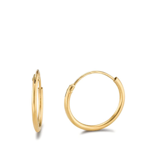 Hoop earrings Silver Yellow Gold plated