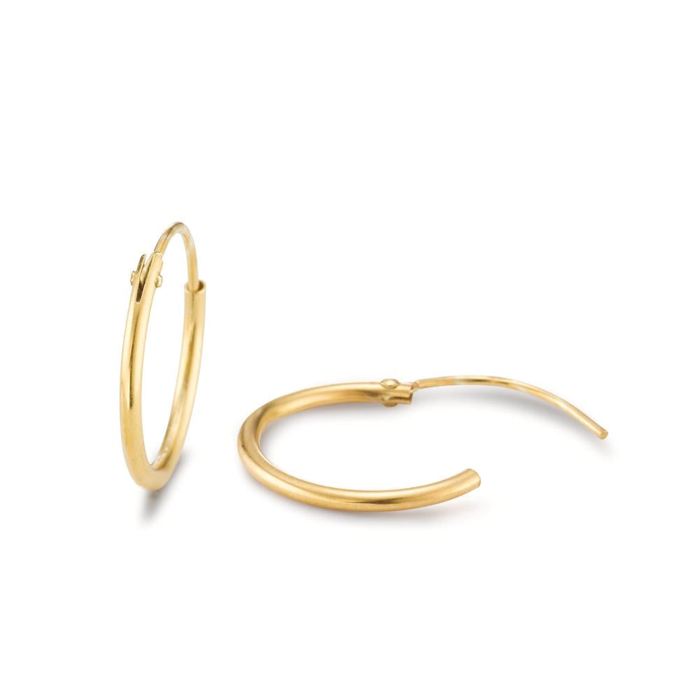 Hoop earrings Silver Yellow Gold plated