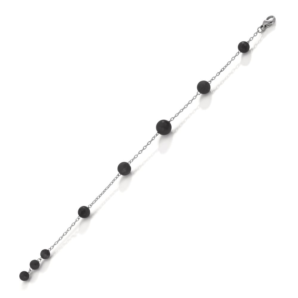 Bracelet Stainless steel, Carbon 17-18.5 cm Ø8 mm