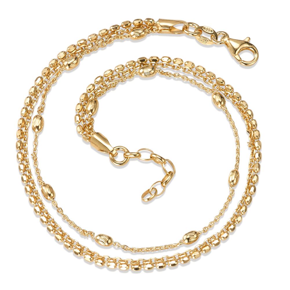 Anklet Silver Yellow Gold plated 23-25 cm