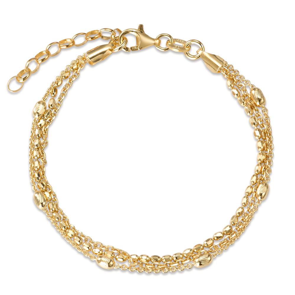 Bracelet Silver Yellow Gold plated 16-19 cm