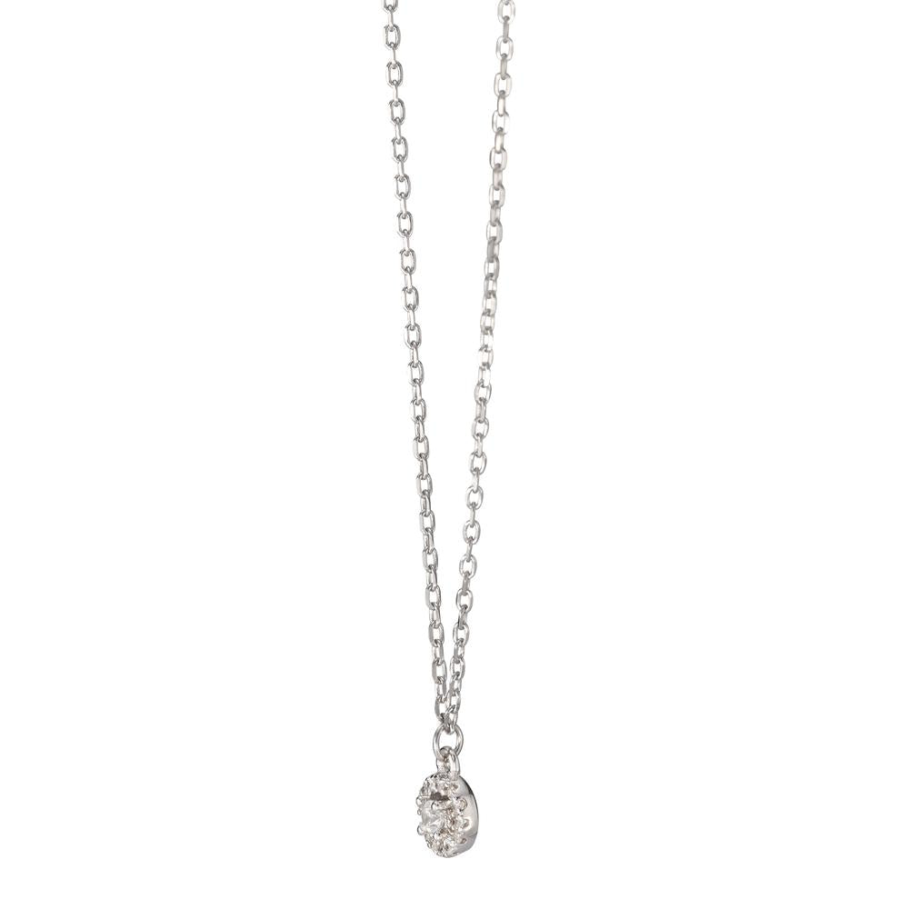 Necklace Silver Zirconia Rhodium plated 40-45 cm