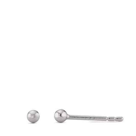 Stud earrings Silver Rhodium plated Ø2.5 mm