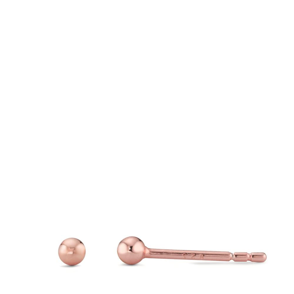 Stud earrings Silver Rose Gold plated Ø2.5 mm