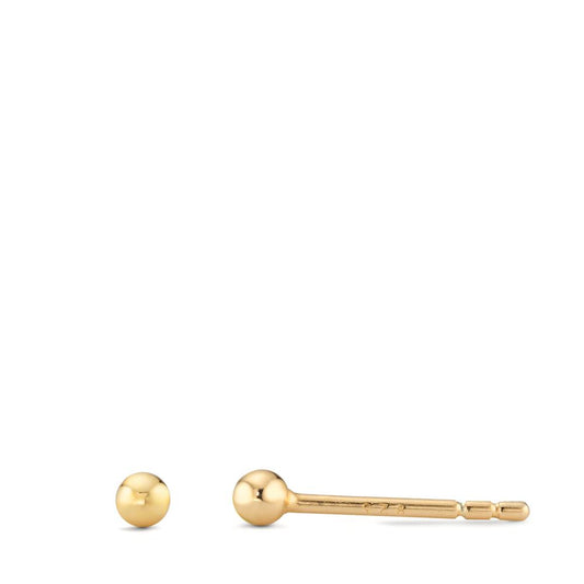 Stud earrings Silver Yellow Gold plated Ø2.5 mm