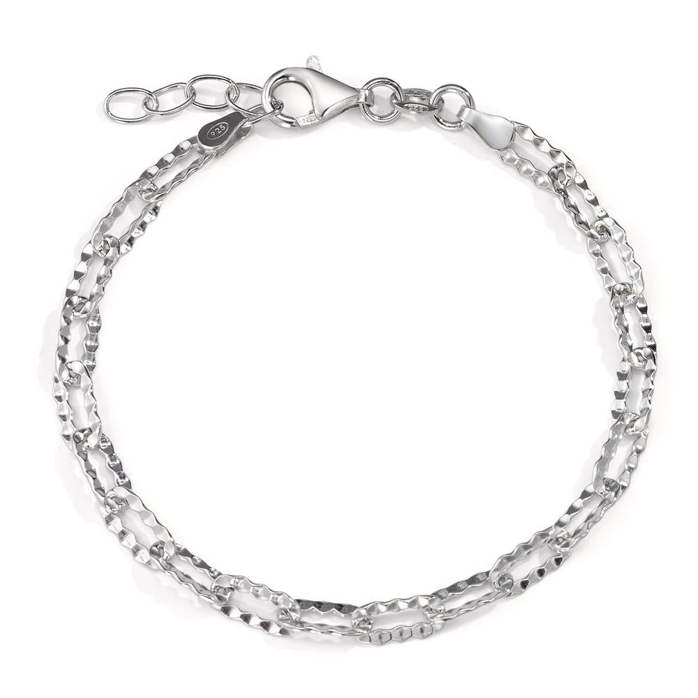 Bracelet Silver Rhodium plated 17.5-19.5 cm