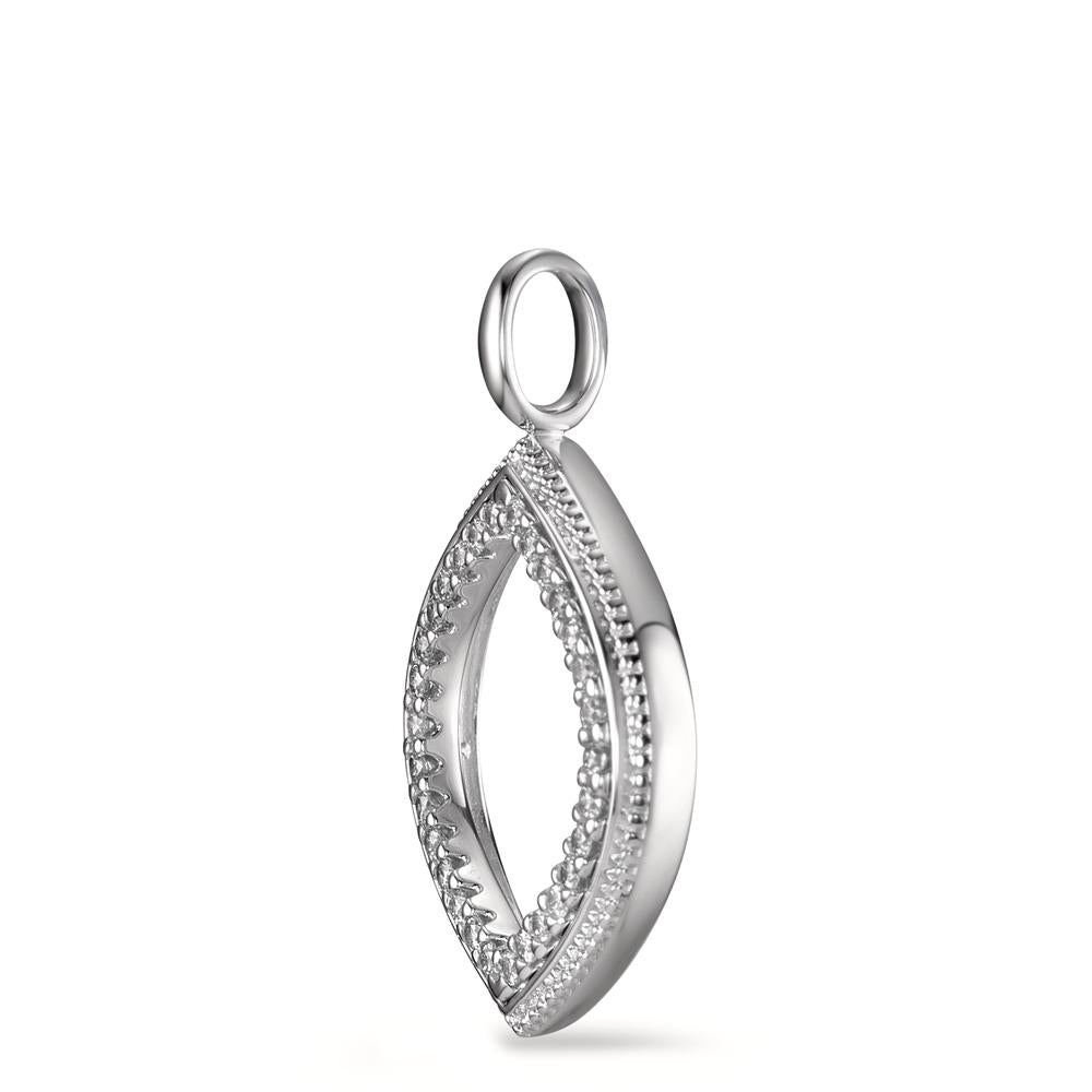 Pendant 18k White Gold Diamond 0.18 ct, 30 Stones, brilliant, w-si