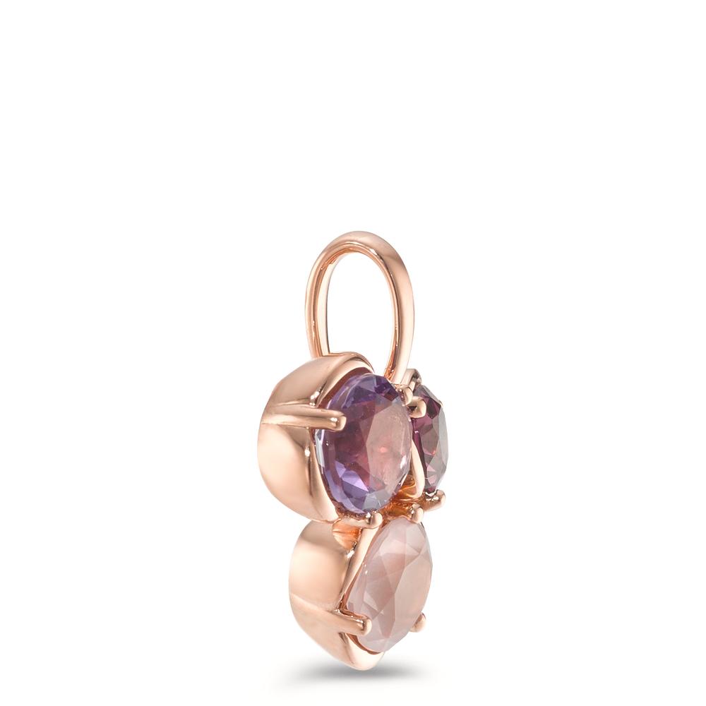 Pendant 18k Red Gold Amethyst 3 Stones