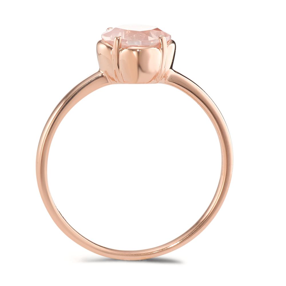 Ring 18k Red Gold Rose Quartz