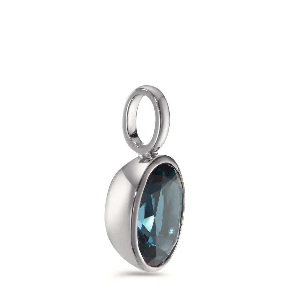 Pendant 18k White Gold London Blue Topaz