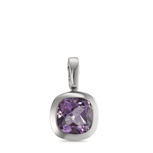 Pendant 18k White Gold Amethyst Ø8 mm