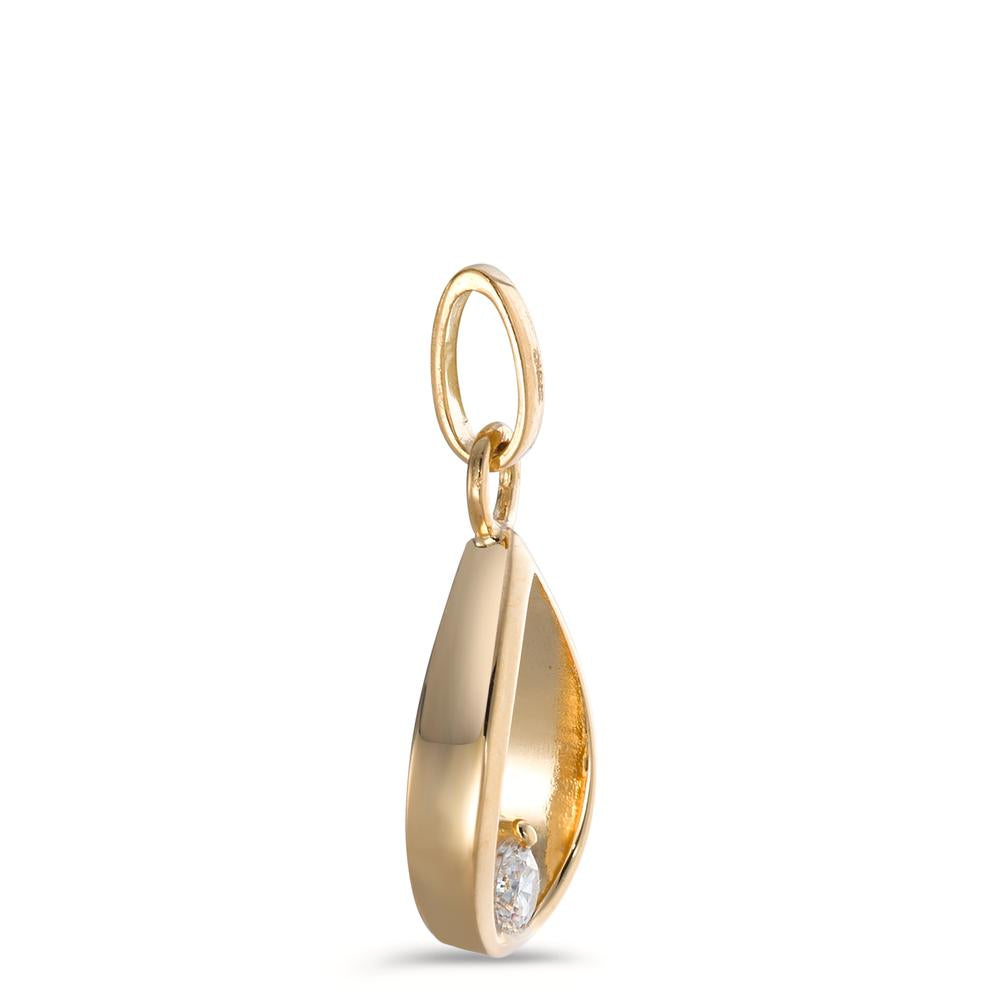 Pendant 9k Yellow Gold Zirconia