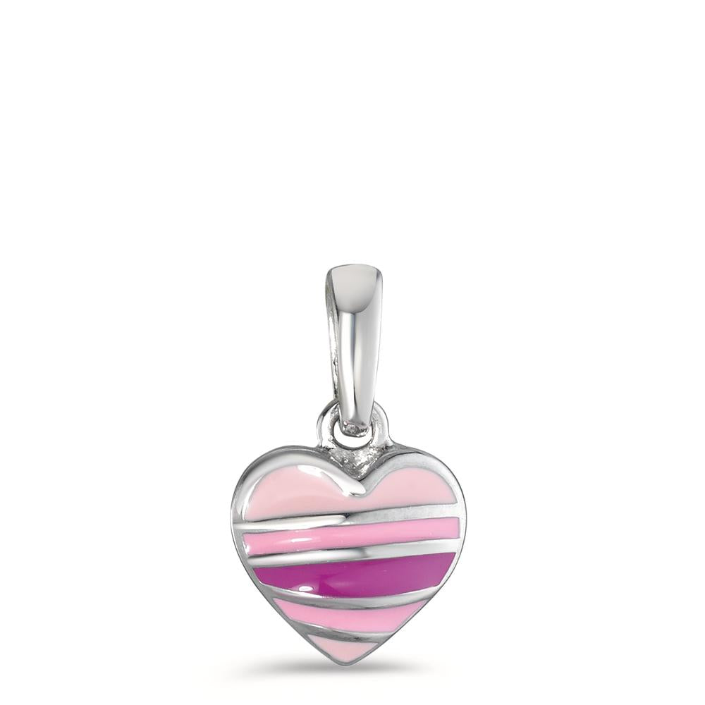 Pendant Silver Rhodium plated Heart Ø8.5 mm